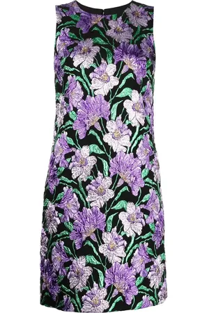 Carolina Herrera Robe évasée à fleurs en jacquard