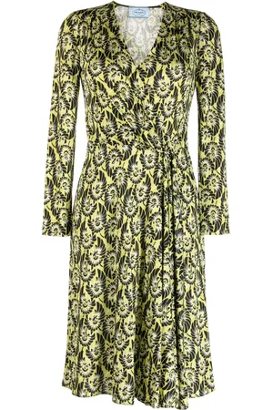 Prada Abstract-print silk dress