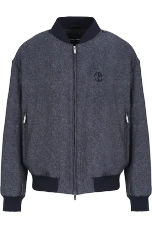 Giorgio Armani Veste bomber à logo brodé