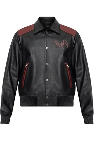AMIRI Veste en cuir à patch logo