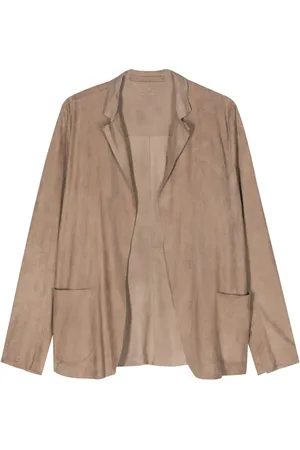 SALVATORE SANTORO Veste en daim à design ouvert