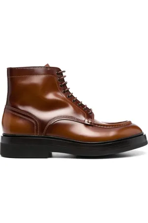 santoni Bottines en cuir à lacets
