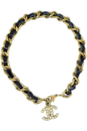 CHANEL Bracelet cheville à breloque logo (1995)