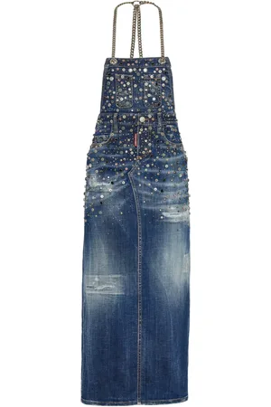 Dsquared2 Robe en jean à coupe mi-longue