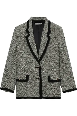 Alessandra Rich Blazer en tweed à simple boutonnage