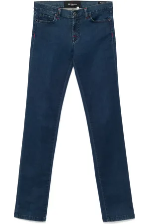 Kiton Jean skinny à logo brodé