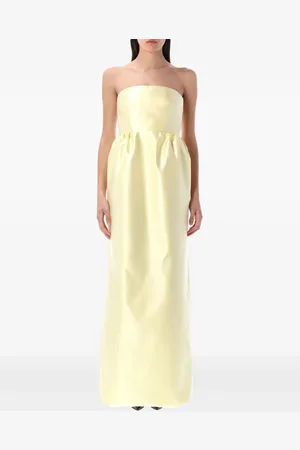 Prada Robe-bustier en soie à coupe longue