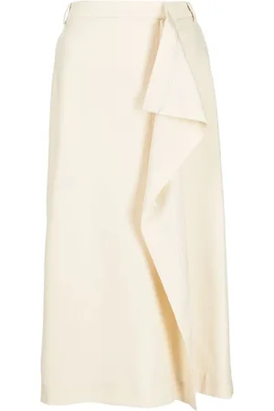 pushBUTTON Jupe mi-longue à taille haute
