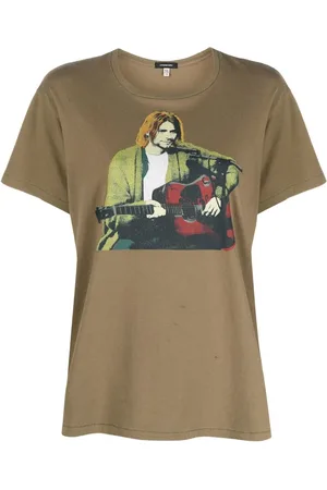 R13 T-shirt en coton à imprimé graphique