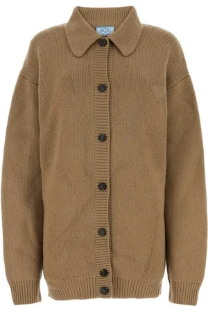 Prada Cardigan Biscuit en cachemire