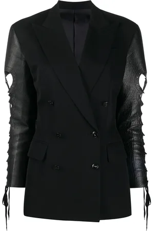 Jean Paul Gaultier Blazer à manches structurées en cuir