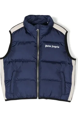 Palm Angels Gilet matelassé à logo imprimé