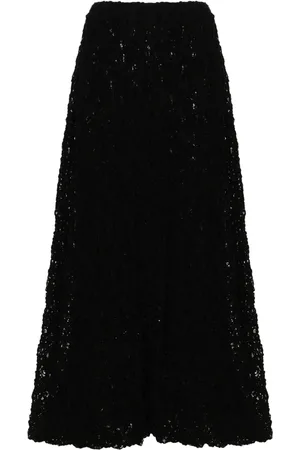 Jil Sander Jupe mi-longue à dentelle brodée
