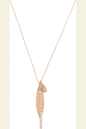 Dana Rebecca Designs Collier en rose Sadie Pearl pavé de diamants