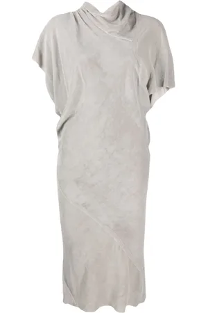Rick Owens Robe mi-longue drapée à design asymétrique