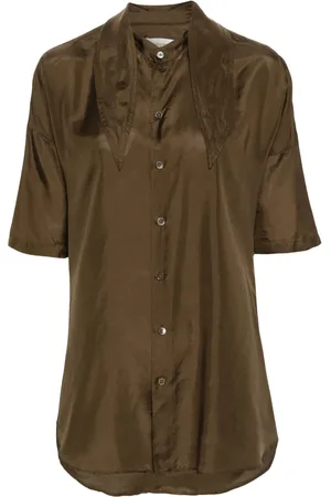 LEMAIRE Chemise en soie à détail de foulard