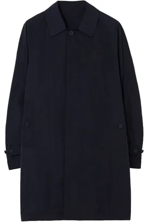 Burberry Manteau boutonné à patch logo