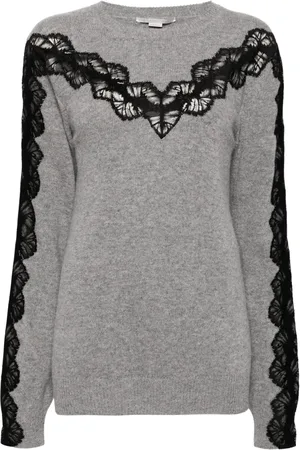 Stella McCartney Pull à empiècements en dentelle