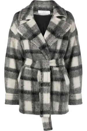 IRO Manteau ceinturé à carreaux