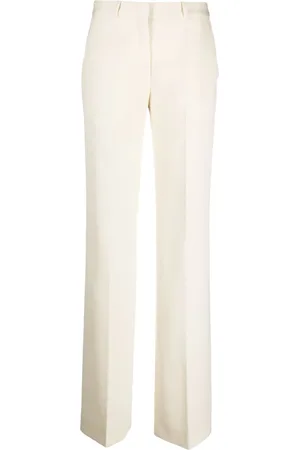 DEL CORE Pantalon de tailleur en laine à coupe droite