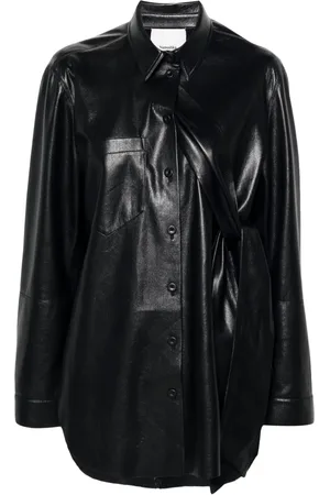 Nanushka Chemise en cuir artificiel à bretelles détachables