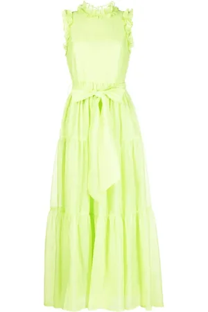 Baruni Robe longue ceinturée à volants
