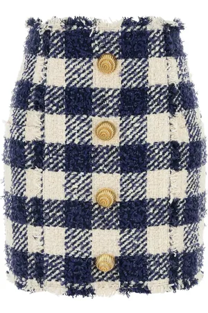 Balmain Minijupe boutonnée en tweed
