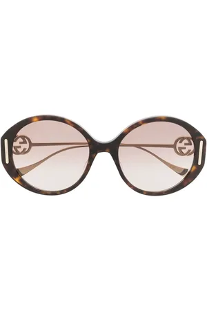 Gucci Lunettes de soleil à monture ovale