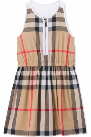 Burberry Robe sans manches à carreaux