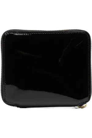 Comme des Garçons Portefeuille zippé en cuir verni
