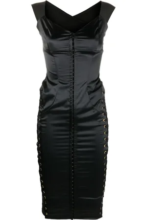 MURMUR Robe-corset en satin à détail de laçage