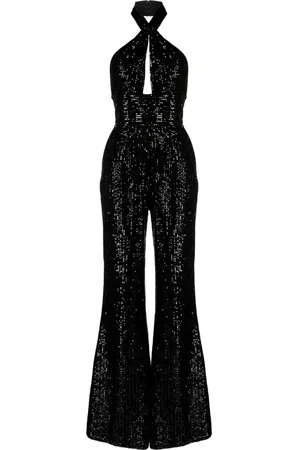 Elie saab Combinaison ornée de sequins à dos-nu