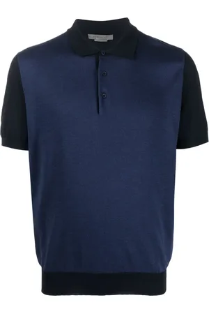 corneliani Polo bicolore à manches courtes
