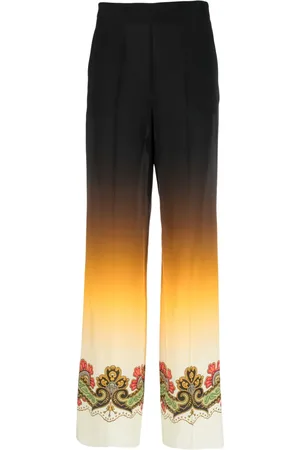 Etro Pantalon droit à imprimé graphique