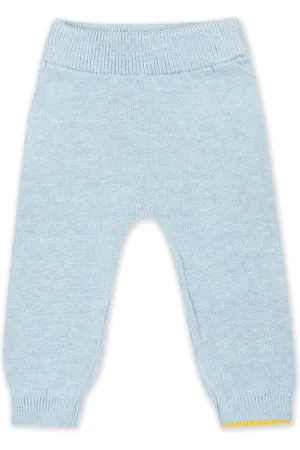 Gensami Pantalon en maille à taille élastiquée