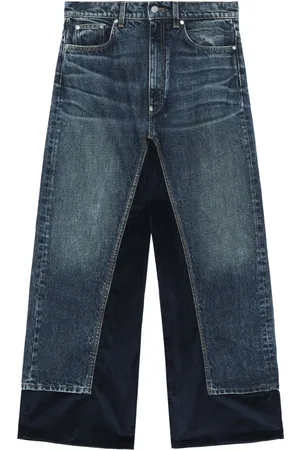 Stella McCartney Jean droit à coutures contrastantes