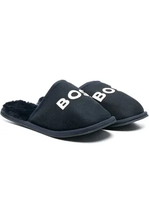 HUGO BOSS Chaussons matelassés à logo imprimé