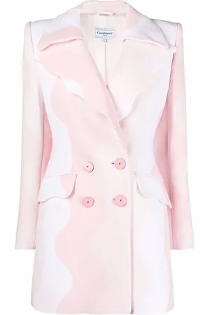 Casablanca Robe boutonnée à motif de vagues