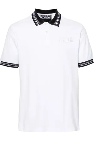 VERSACE Polo en coton à logo brodé