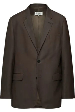 Maison Margiela Blazer en laine mélangée à simple boutonnage