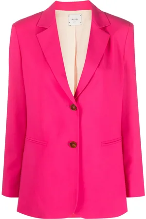 ALYSI Blazer en laine vierge à simple boutonnage