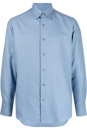 BRIONI Chemise en cachemire mélangé à manches longues