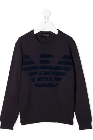 Emporio Armani Pull à logo imprimé
