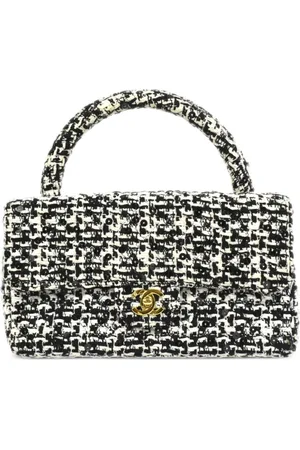 CHANEL Sac à main en tweed à rabat (1995)