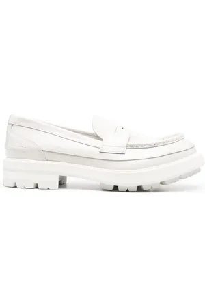 Alexander McQueen Mocassins en cuir à semelle crantée