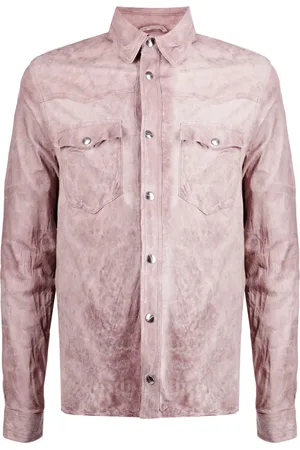 GIORGIO BRATO Veste en cuir à effet usé