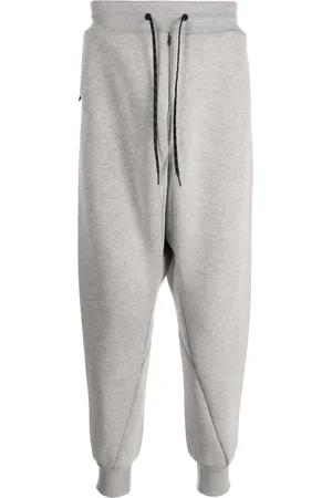 Fumito Ganryu Pantalon de jogging en coton mélangé à lien de resserrage