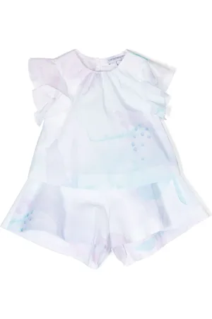 Emporio Armani Short en coton à effet aquarelle