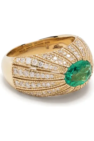 JACQUIE AICHE Bague en 14ct sertie d