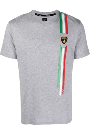 AUTOMOBILI LAMBORGHINI T-shirt en coton à logo brodé